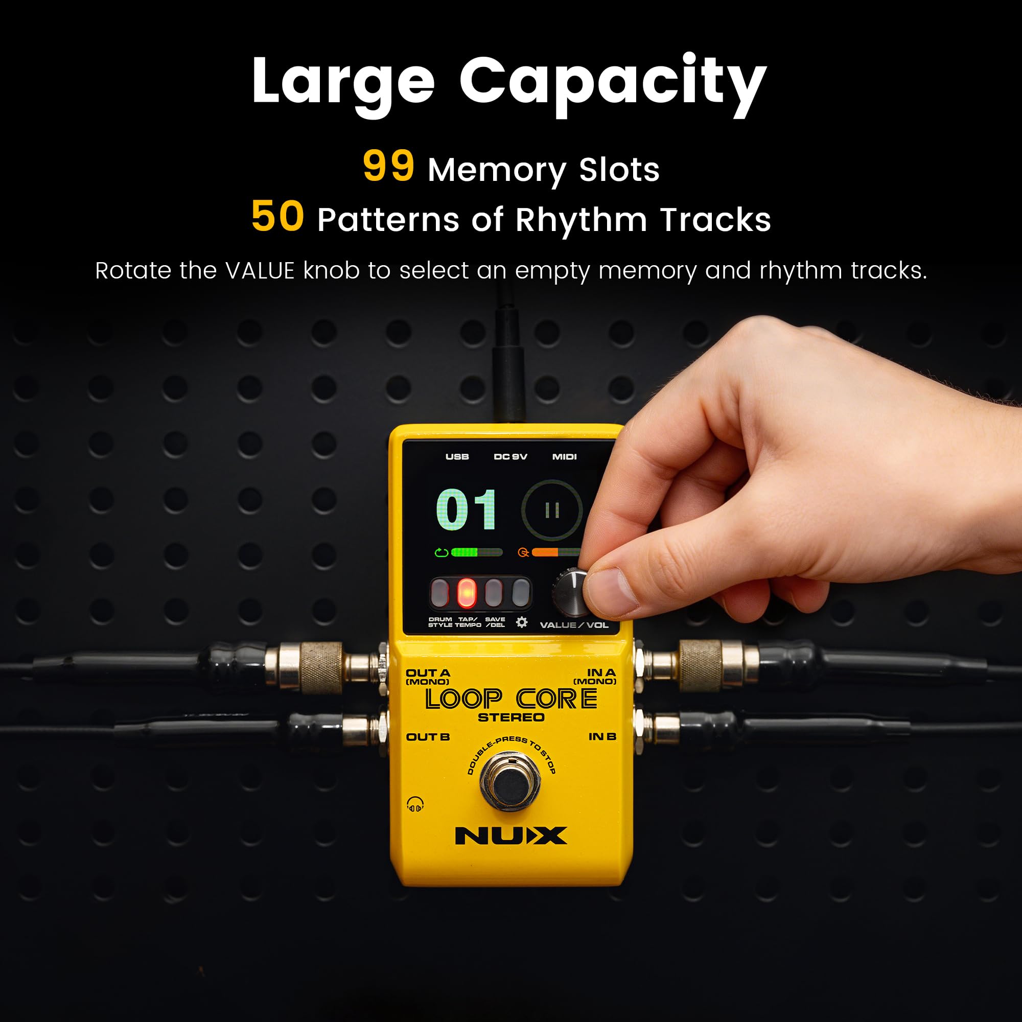 NUX Loop Core Guitar Stereo Pedal 6 Hours Recording Time, Stereo